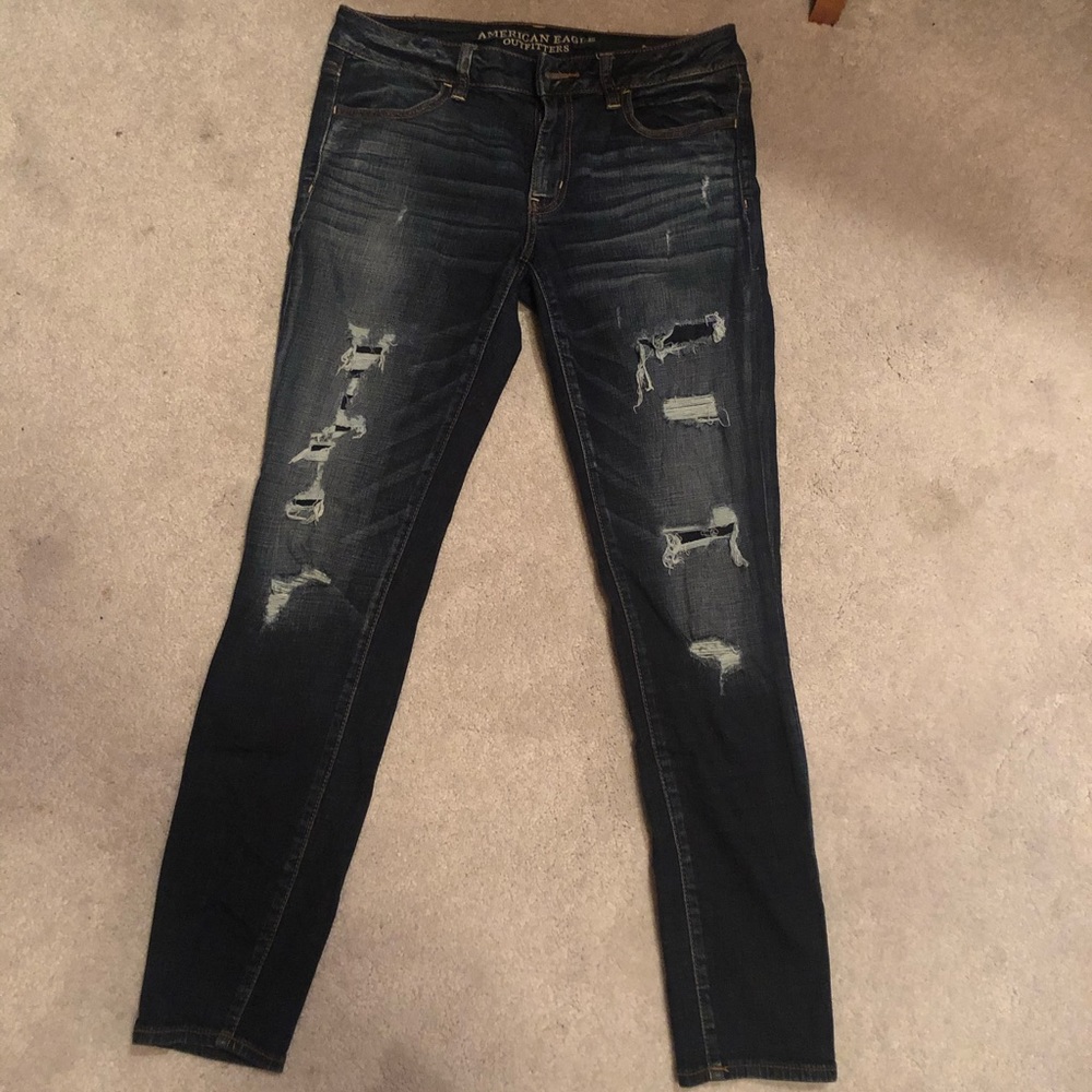 American Eagle ripped jeggings